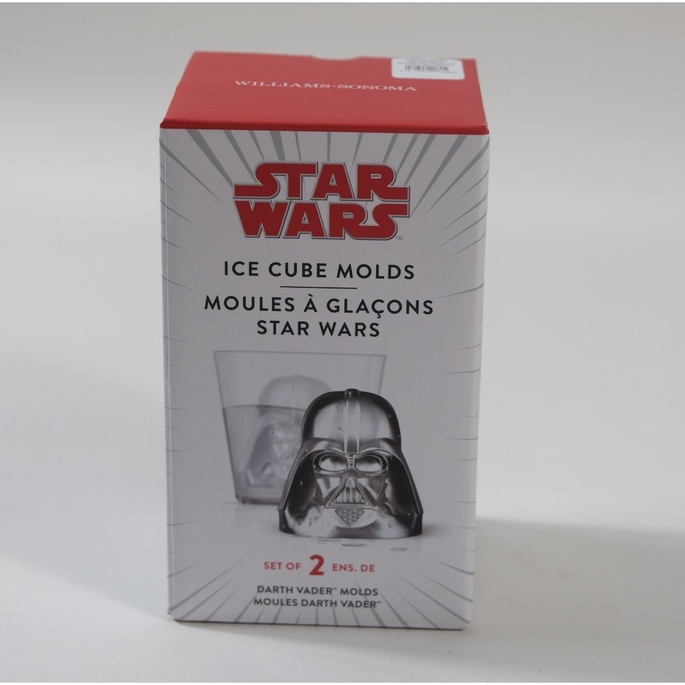 Williams Sonoma Ice Cube Molds Black Star Wars Darth Vader Silicone 2pk